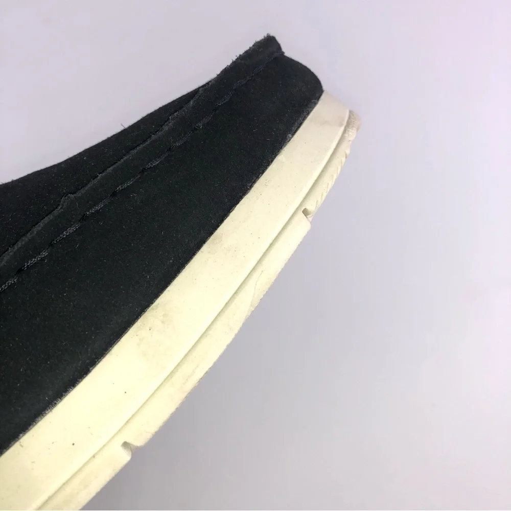 Sperry Mens Moc Sider Black Suede Lined Slip on Boots Shoes STS23724 Size 10.5M